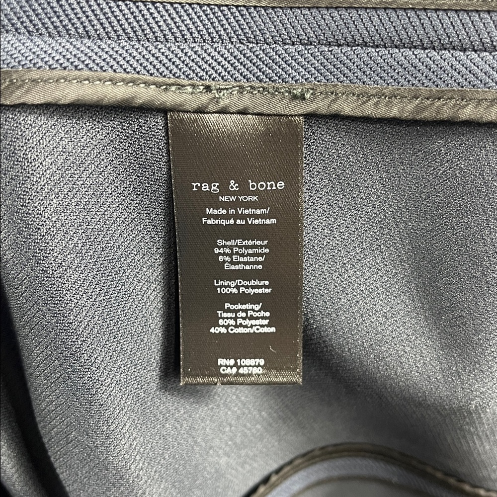 Rag & Bone Slave Navy Polyamide/Elastane Blazer. - Picture 9 of 10